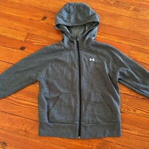 Under Armour Gray women Jacket with Hood and Zipper size Small EUC